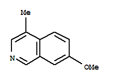 (9ci)-7-甲氧基-4-甲基-异喹啉结构式_78234-24-9结构式