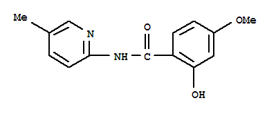 (9ci)-2-羟基-4-甲氧基-n-(5-甲基-2-吡啶)-苯甲酰胺结构式_783370-95-6结构式