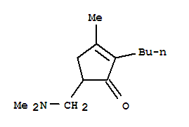 (9ci)-2-丁基-5-[(二甲基氨基)甲基]-3-甲基-2-环戊烯-1-酮结构式_784079-91-0结构式