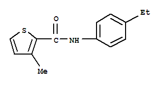 (9ci)-n-(4-乙基苯基)-3-甲基-2-噻吩羧酰胺结构式_784195-61-5结构式