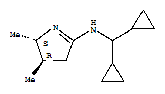 (2r,3s)-rel-(9ci)-n-(二环丙基甲基)-3,4-二氢-2,3-二甲基-,2H-吡咯-5-胺结构式_785038-80-4结构式