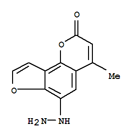 (9ci)-6-肼基-4-甲基-2H-呋喃并[2,3-h]-1-苯并吡喃-2-酮结构式_786628-39-5结构式