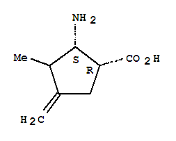 (1r,2s)-(9ci)-2-氨基-3-甲基-4-亚甲基-环戊烷羧酸结构式_786638-71-9结构式