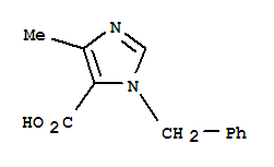 (9ci)-4-甲基-1-(苯基甲基)-1H-咪唑-5-羧酸结构式_787523-31-3结构式