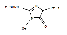 (9ci)-2-[(1,1-二甲基乙基)氨基]-3,5-二氢-3-甲基-5-(1-甲基乙基)-4H-咪唑-4-酮结构式_787541-53-1结构式