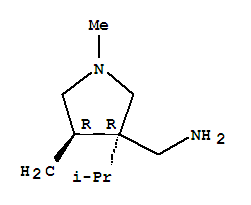 顺式-(9ci)-[4-(氨基甲基)-1-甲基-4-(1-甲基乙基)-3-吡咯烷]-甲基结构式_788766-67-6结构式