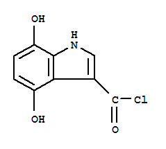 (9ci)-4,7-二羟基-1H-吲哚-3-羰酰氯结构式_78942-72-0结构式