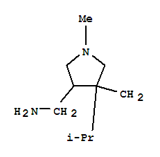 (9ci)-[4-(氨基甲基)-1-甲基-3-(1-甲基乙基)-3-吡咯烷]-甲基结构式_790152-51-1结构式
