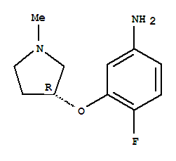 (9ci)-4-氟-3-[[(3r)-1-甲基-3-吡咯烷]氧基]-苯胺结构式_790207-96-4结构式