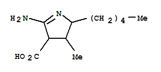 (9ci)-5-氨基-3,4-二氢-3-甲基-2-戊基-2H-吡咯-4-羧酸结构式_790638-56-1结构式