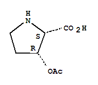 (3s)-rel-(9ci)-3-(乙酰基氧基)-D-脯氨酸结构式_79068-26-1结构式