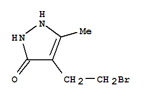 (9ci)-4-(2-溴乙基)-1,2-二氢-5-甲基-3H-吡唑-3-酮结构式_791049-61-1结构式