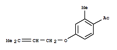 (9ci)-1-[2-甲基-4-[(3-甲基-2-丁烯)氧基]苯基]-乙酮结构式_791113-29-6结构式