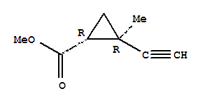 反式-(9ci)-2-乙炔-2-甲基-环丙烷羧酸甲酯结构式_79150-68-8结构式