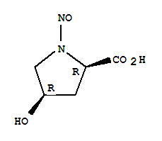 顺式-(9ci)-4-羟基-1-亚硝基-D-脯氨酸结构式_79171-52-1结构式