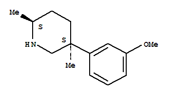 顺式-(9ci)-5-(3-甲氧基苯基)-2,5-二甲基哌啶结构式_791744-05-3结构式