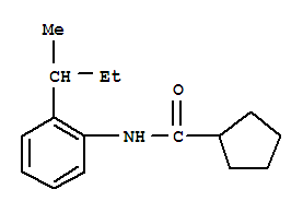 (9ci)-n-[2-(1-甲基丙基)苯基]-环戊烷羧酰胺结构式_791841-35-5结构式