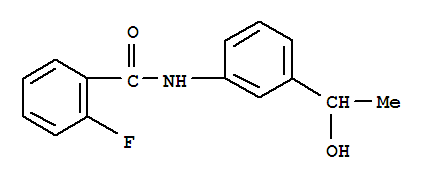 (9ci)-2-氟-n-[3-(1-羟基乙基)苯基]-苯甲酰胺结构式_791842-13-2结构式