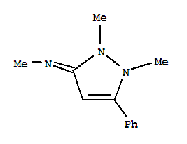 (9ci)-n-(1,2-二氢-1,2-二甲基-5-苯基-3H-吡唑-3-基)-甲胺结构式_792186-38-0结构式