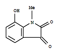 (9ci)-7-羟基-1-甲基-1H-吲哚-2,3-二酮结构式_79223-92-0结构式