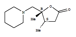 顺式-(9ci)-二氢-4,5-二甲基-5-(1-哌啶基甲基)-,2(3H)-呋喃酮结构式_792849-74-2结构式