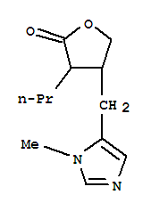 (9ci)-二氢-4-[(1-甲基-1H-咪唑-5-基)甲基]-3-丙基-2(3H)-呋喃酮结构式_792934-17-9结构式