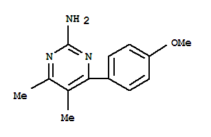 (9ci)-4-(4-甲氧基苯基)-5,6-二甲基-2-嘧啶胺结构式_792942-46-2结构式