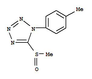 (9ci)-1-(4-甲基苯基)-5-(甲基亚磺酰基)-1H-四唑结构式_792950-21-1结构式