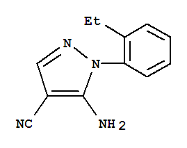 (9ci)-5-氨基-1-(2-乙基苯基)-1H-吡唑-4-甲腈结构式_792953-03-8结构式