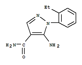 (9ci)-5-氨基-1-(2-乙基苯基)-1H-吡唑-4-羧酰胺结构式_792953-12-9结构式 (9ci)-5-氨基-1-(2-乙基苯基)-1H-吡唑-4-羧酰胺结构式_792953-12-9结构式
