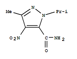 (9ci)-3-甲基-1-(1-甲基乙基)-4-硝基-1H-吡唑-5-羧酰胺结构式_792969-86-9结构式