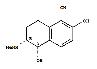 顺式-(9ci)-5,6,7,8-四氢-2,5-二羟基-6-(甲基氨基)-1-萘甲腈结构式_793611-72-0结构式
