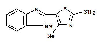 (9ci)-5-(1H-苯并咪唑-2-基)-4-甲基-2-噻唑胺结构式_793654-31-6结构式
