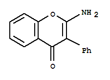 (9ci)-2-氨基-3-苯基-4H-1-苯并吡喃-4-酮结构式_79429-63-3结构式