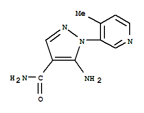 (9ci)-5-氨基-1-(4-甲基-3-吡啶)-1H-吡唑-4-羧酰胺结构式_794569-05-4结构式 (9ci)-5-氨基-1-(4-甲基-3-吡啶)-1H-吡唑-4-羧酰胺结构式_794569-05-4结构式