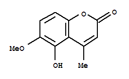 2H-1-benzopyran-2-one,5-hydroxy-6-methoxy-4-methyl-(9ci) Structure