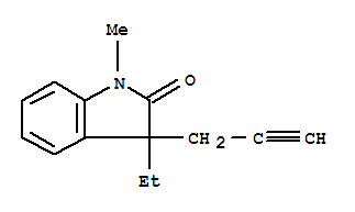 (9ci)-3-乙基-1,3-二氢-1-甲基-3-(2-丙炔)-2H-吲哚-2-酮结构式_797051-81-1结构式