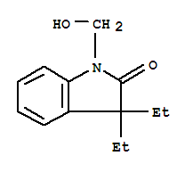 (9ci)-3,3-二乙基-1,3-二氢-1-(羟基甲基)-2H-吲哚-2-酮结构式_797051-83-3结构式