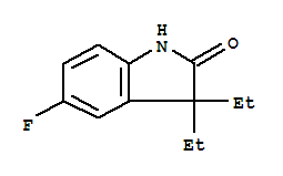 (9ci)-3,3-二乙基-5-氟-1,3-二氢-2H-吲哚-2-酮结构式_797052-03-0结构式