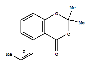 (9ci)-2,2-二甲基-5-(1z)-1-丙烯基-4H-1,3-苯并二噁英-4-酮结构式_797754-00-8结构式