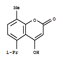 (9ci)-4-羟基-8-甲基-5-(1-甲基乙基)-2H-1-苯并吡喃-2-酮结构式_799262-08-1结构式