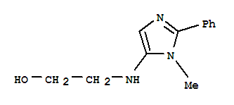 (9ci)-2-[(1-甲基-2-苯基-1H-咪唑-5-基)氨基]-乙醇结构式_799814-33-8结构式