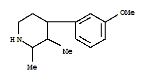(8CI)-4-(m-甲氧基苯基)-2,3-二甲基-哌啶结构式_801160-46-3结构式