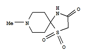 (8ci)-8-甲基-,1,1-二氧化物1-硫杂-4,8-二氮杂螺[4.5]癸烷-3-酮结构式_801213-04-7结构式