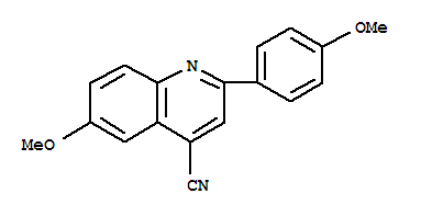 6-甲氧基-2-(4-甲氧基苯基)-4-喹啉甲腈结构式_801233-89-6结构式