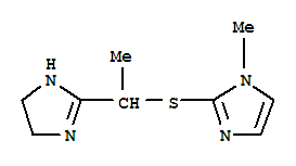 (8ci)-2-[1-[(1-甲基咪唑-2-基)硫代]乙基]-2-咪唑啉结构式_802046-03-3结构式