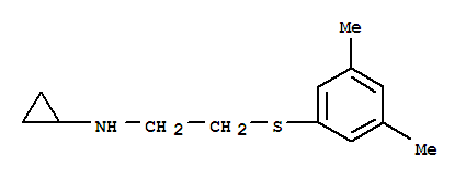 (8ci)-n-[2-(3,5-二甲苯基硫代)乙基]-环丙胺结构式_802266-07-5结构式