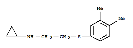 (8ci)-n-[2-(3,4-二甲苯基硫代)乙基]-环丙胺结构式_802266-33-7结构式