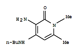 (8ci)-3-氨基-4-(丁基氨基)-1,6-二甲基-2(1H)-吡啶酮结构式_802266-69-9结构式