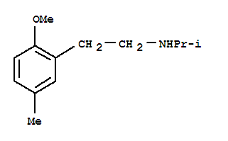 (8ci)-n-异丙基-2-甲氧基-5-甲基-苯乙胺结构式_802317-24-4结构式